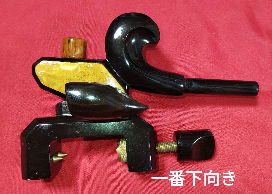 ヘラブナ万力★黒檀欅大砲型万力☆竿枕☆竿置き部左右変更可能です★166