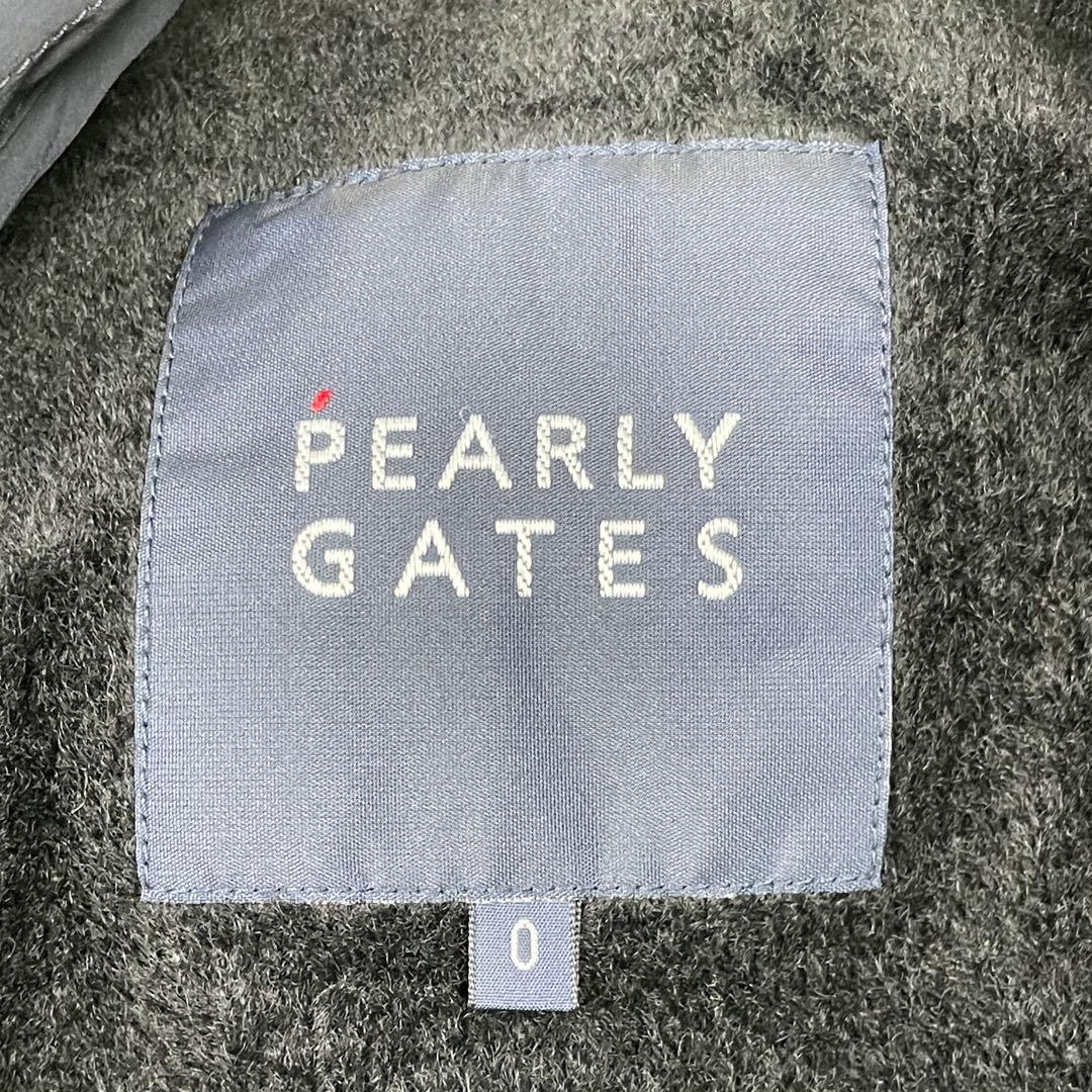 美品　Pearly Gates フリースライニング フード付ジャケット ネイビー