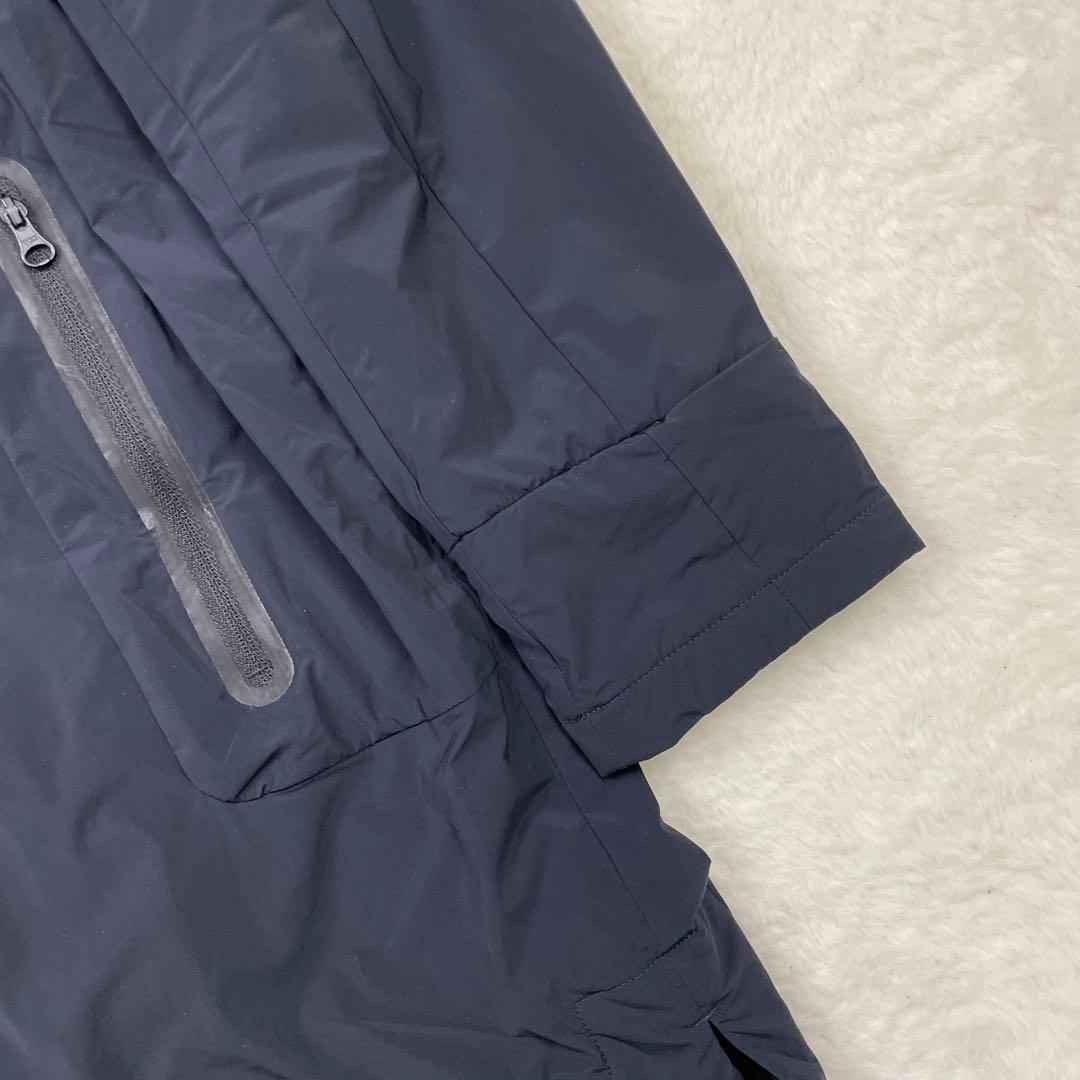 美品　Pearly Gates フリースライニング フード付ジャケット ネイビー