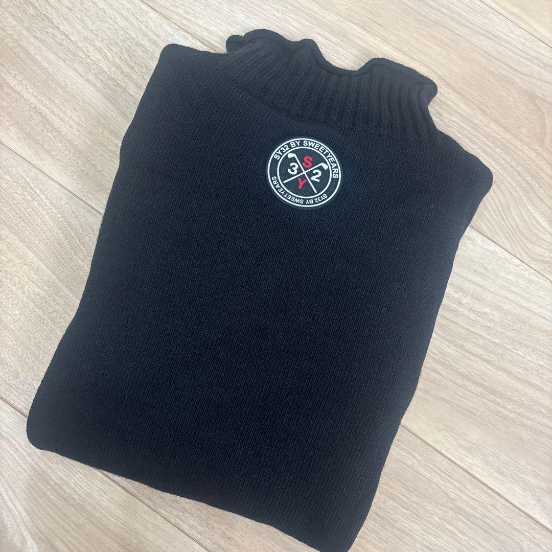 【超美品】SY32 GOLF Lモックネック ニット ブラック 人気