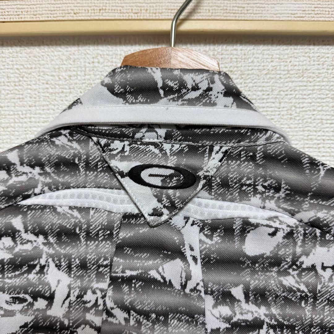 OAKLEY オークリー スカル ポロシャツ 半袖 総柄 ゴルフウェア ゴルフ