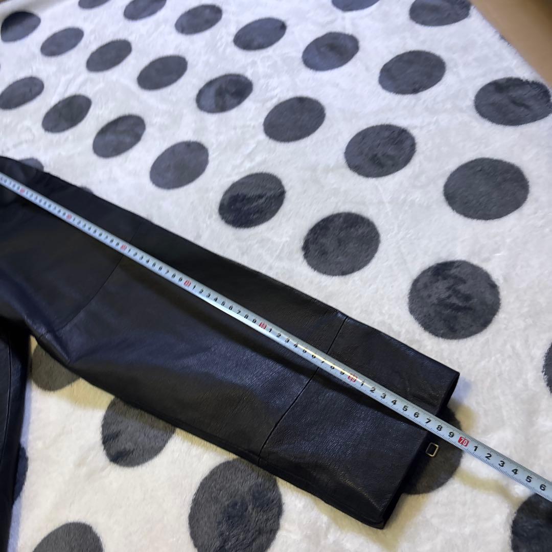 【XXL】絡繰魂　ドラゴン刺繍　黒　レザージャケット 双竜　和柄　本革　豚革