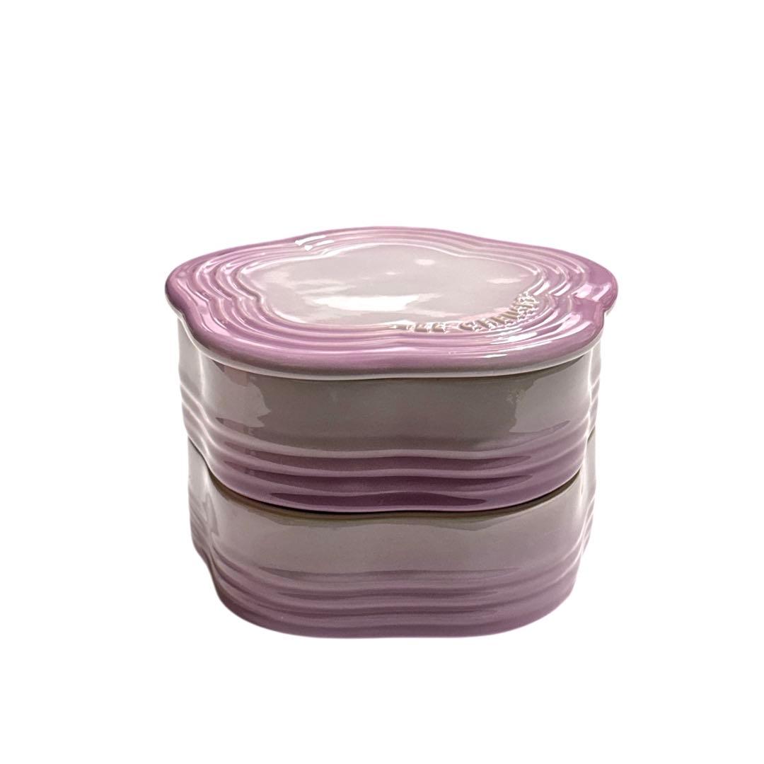 ルクルーゼ　スタッキングラムカン　カトレア　重箱