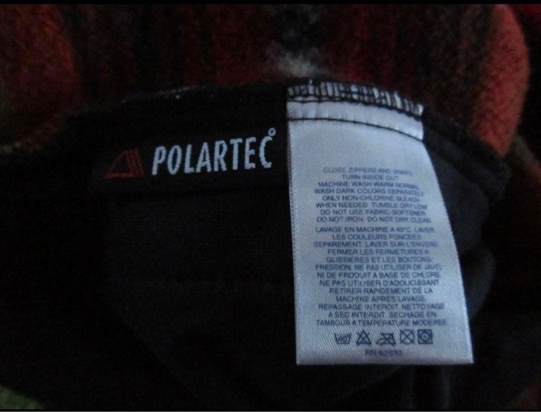 ★美品ランズエンド'90s【usa製】ネイティブ総柄フリースジャケットM