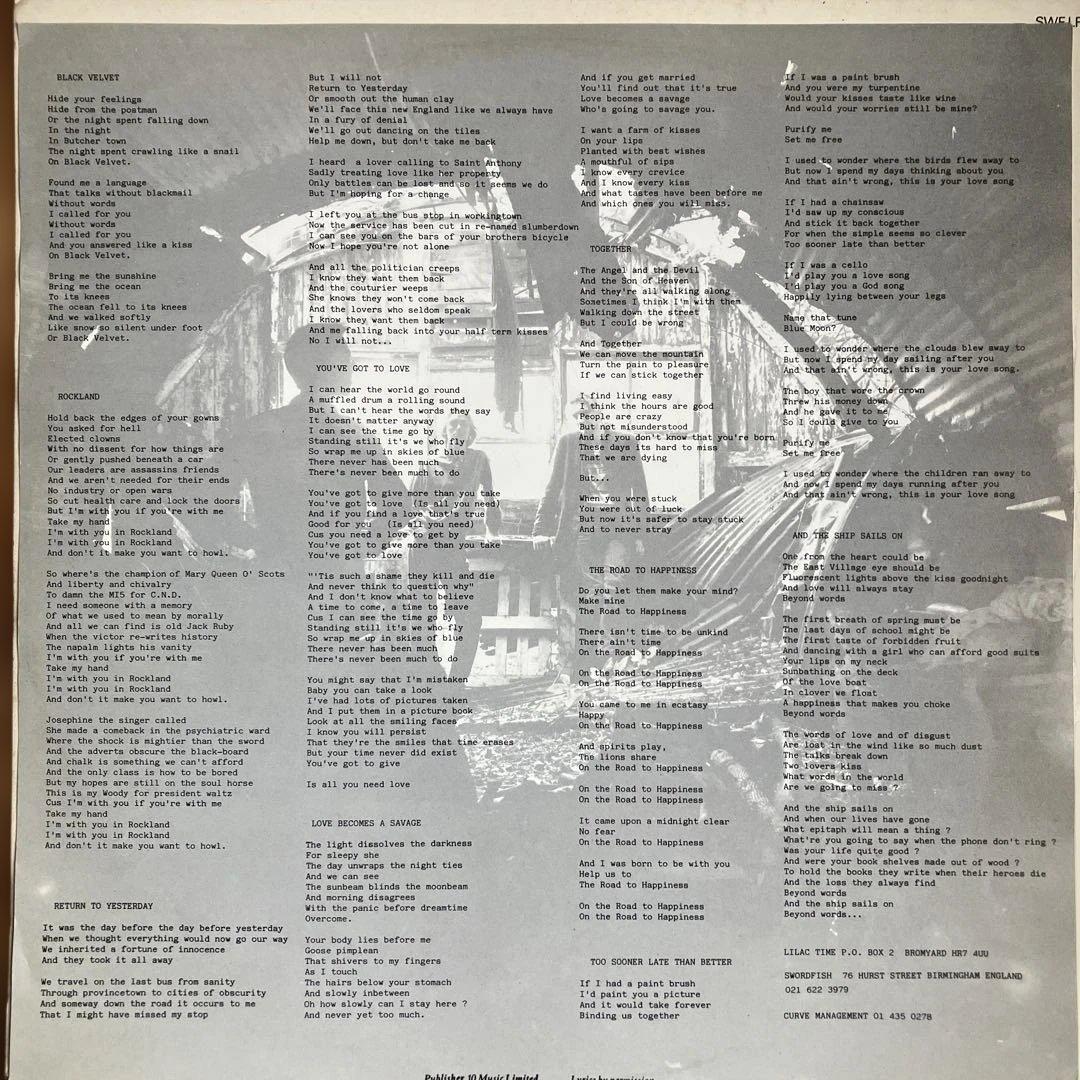 洋楽 THE LILAC TIME LP SWF-LP06