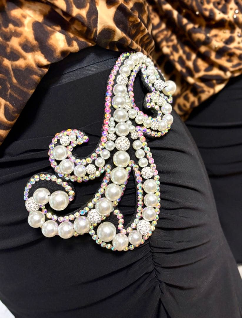 社交ダンス★ダブルス★2セット★パーティー★レッスン★豹柄★M〜L