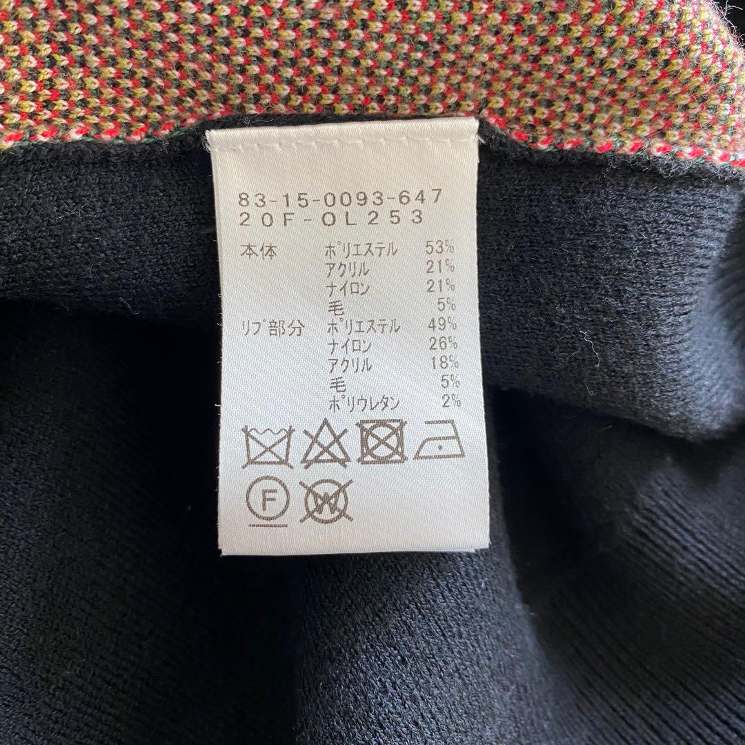 【美品】ビームスゴルフ 月面 ジャガード クルーネック ニット Lサイズ