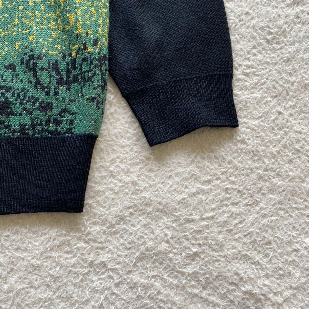 【美品】ビームスゴルフ 月面 ジャガード クルーネック ニット Lサイズ