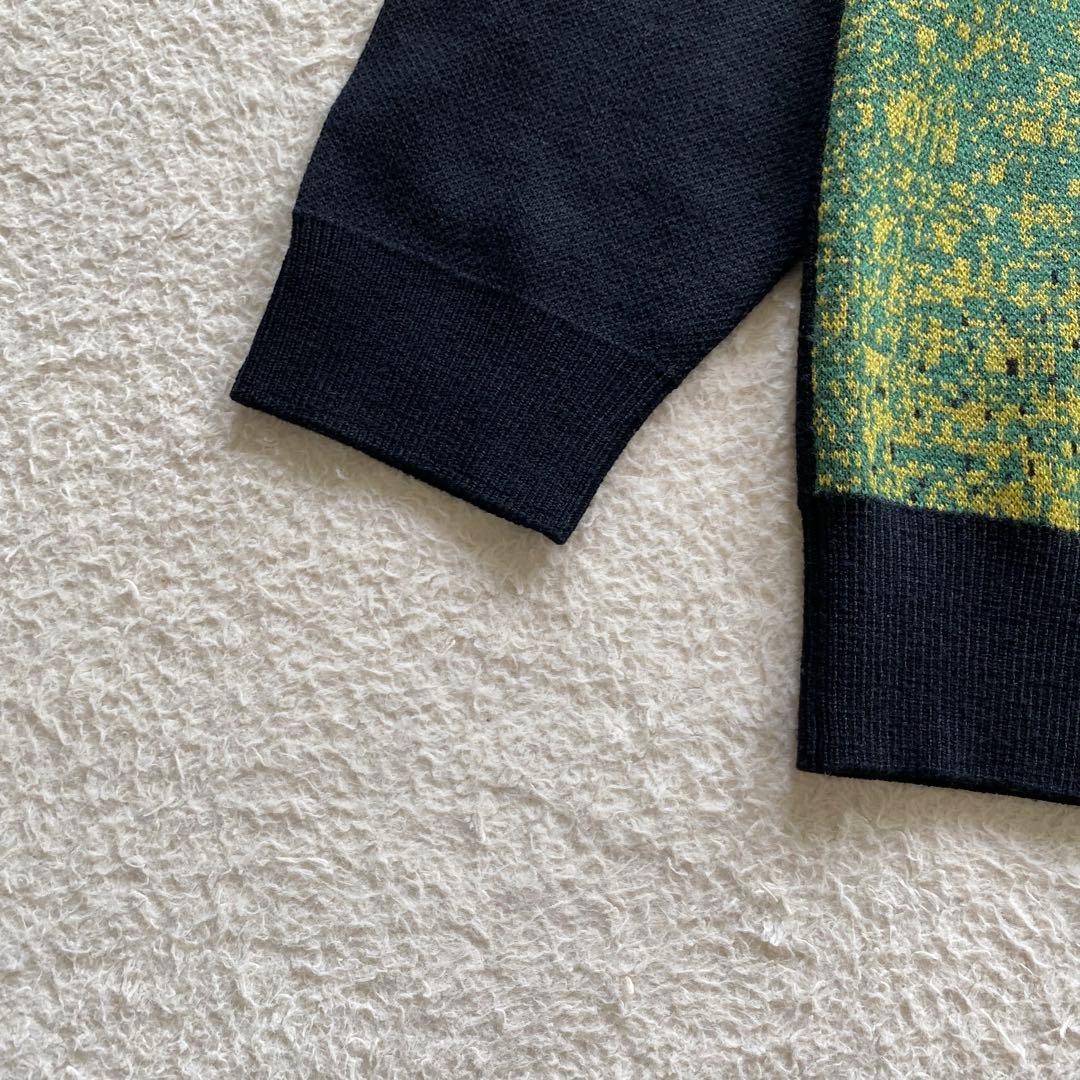 【美品】ビームスゴルフ 月面 ジャガード クルーネック ニット Lサイズ