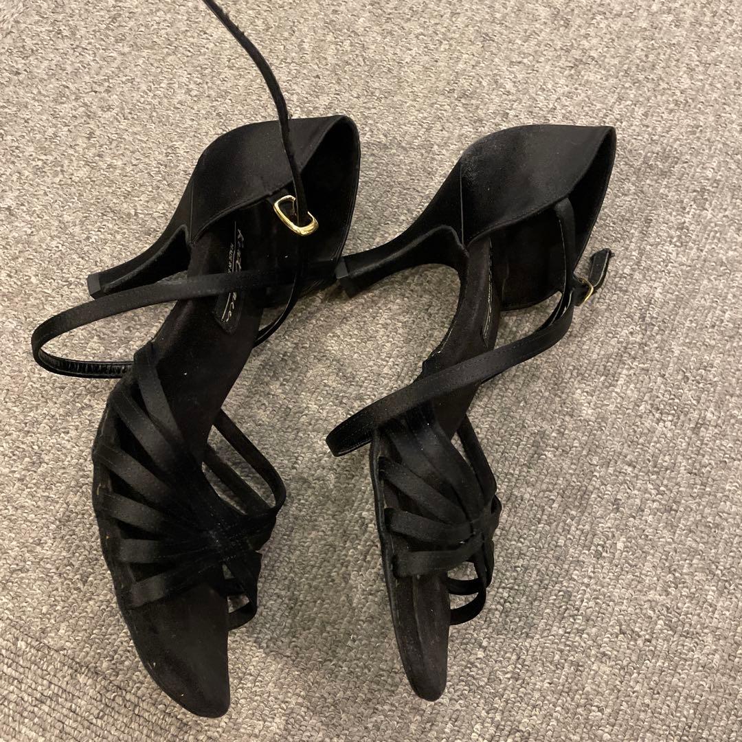 Kentdance 社交ダンス ラテンシューズ 23.5cm 黒 3足セット