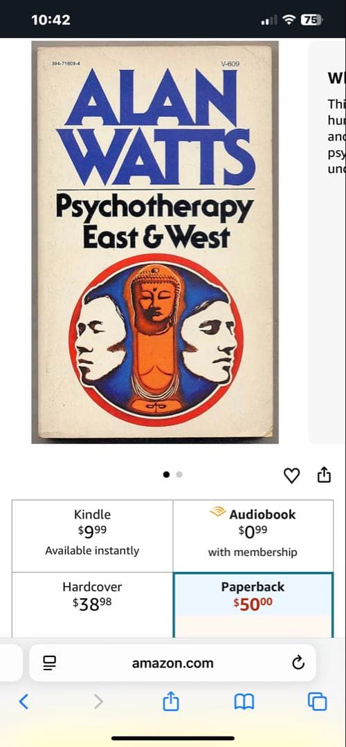 洋書 ALAN WATTS Psychotherapy East & West
