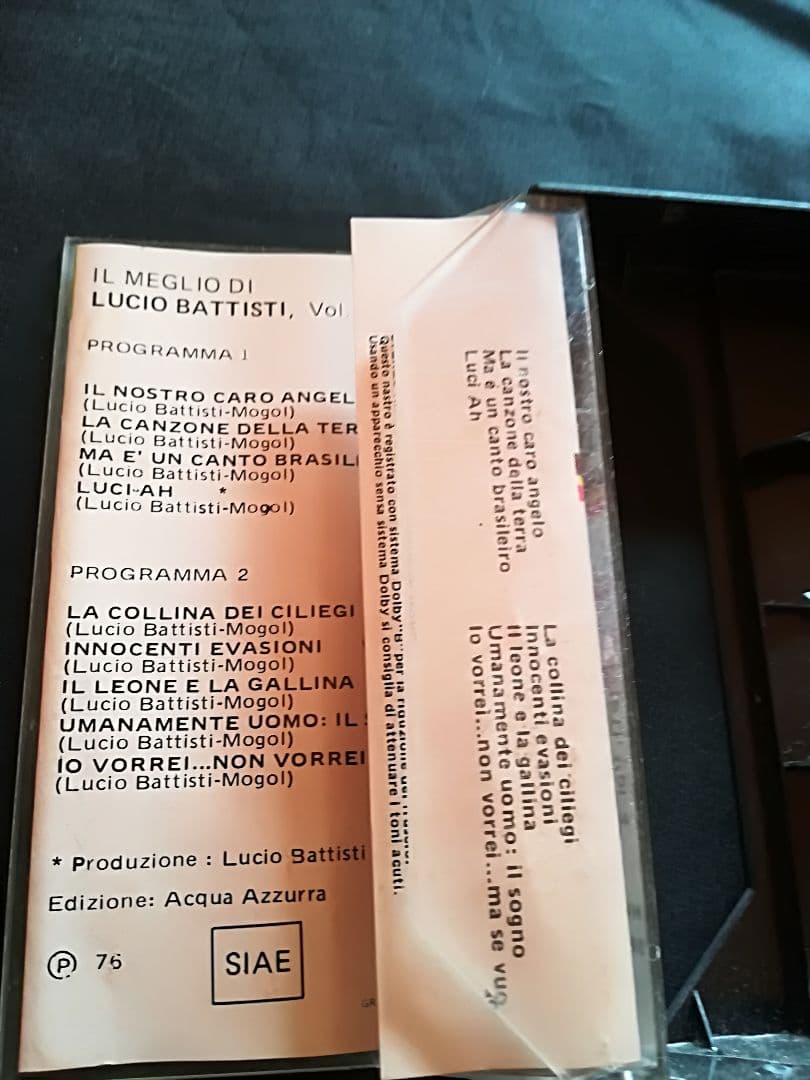 lucio battistiカセットテープセット