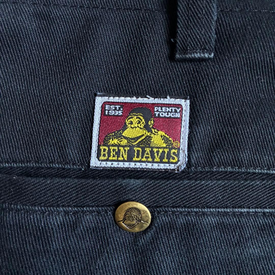 90sビンテージベンデイビス フリスコジーンズワークパンツUSA黒ブラックW38