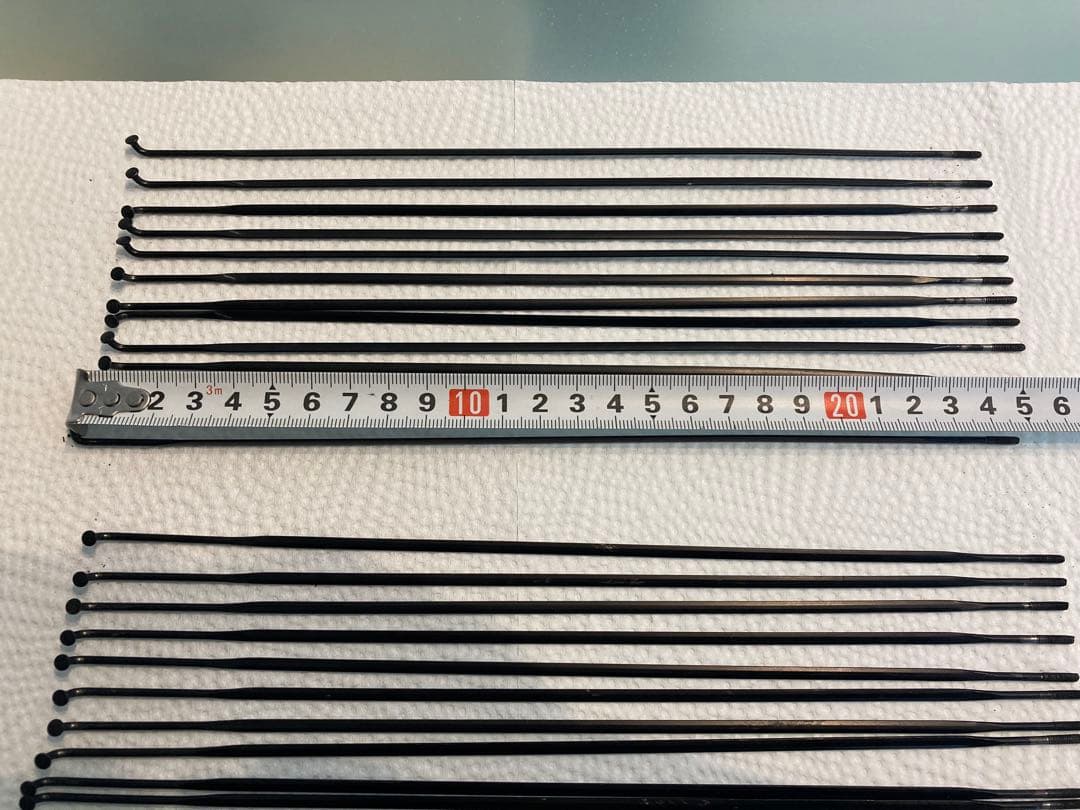 ロードバイク　カーボンリム　50mm バテッドスポーク、ニップル、ハブのセット