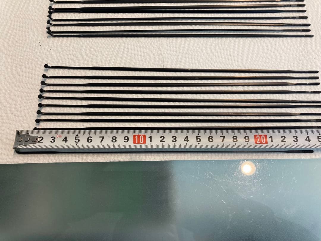 ロードバイク　カーボンリム　50mm バテッドスポーク、ニップル、ハブのセット