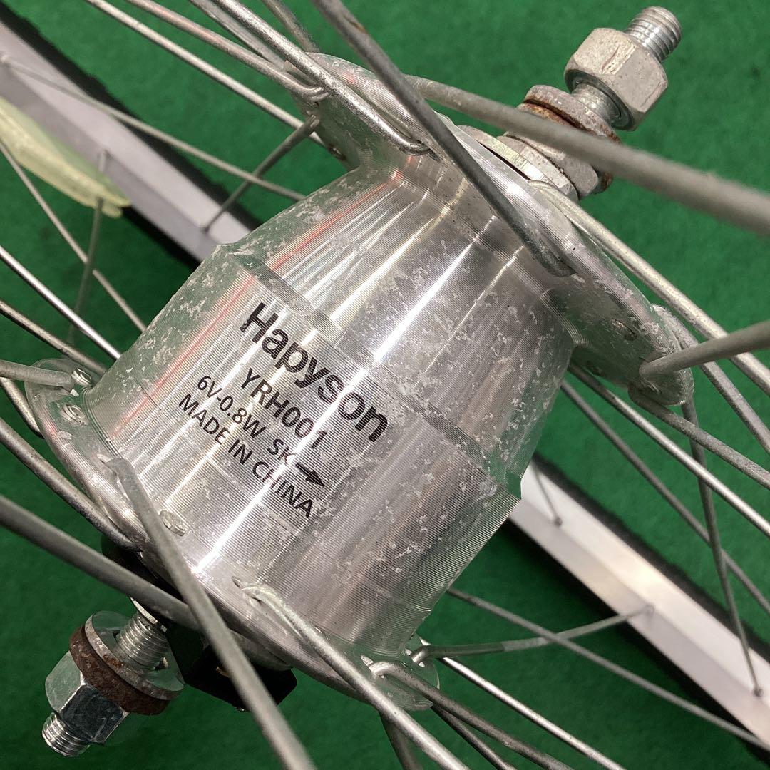 完組ホイール　700x42c　ハブダイナモ　フロント　前　ON　自転車