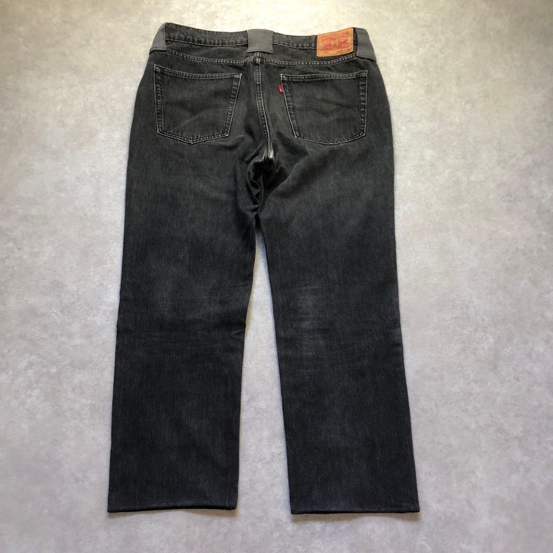 Levi's 541 ダブルニーカスタムブラックデニムパンツ再構築