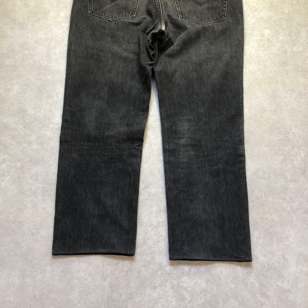 Levi's 541 ダブルニーカスタムブラックデニムパンツ再構築