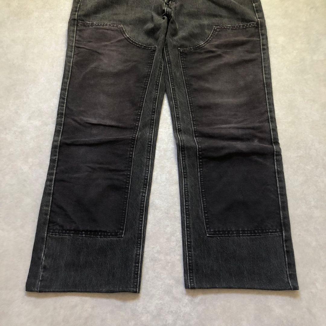 Levi's 541 ダブルニーカスタムブラックデニムパンツ再構築