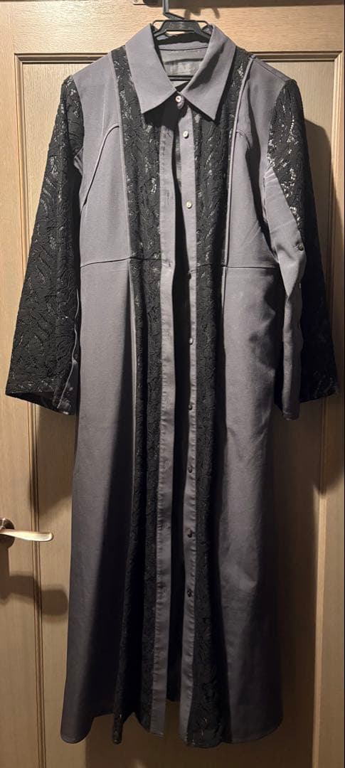 HARE ソデスリットキリカエワンピース　ブラック