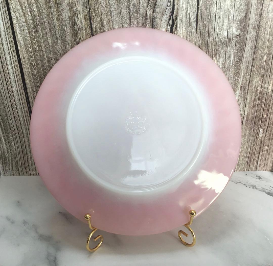 【ファイヤーキング】ピンクスワール ディナープレート2枚セット 23cm