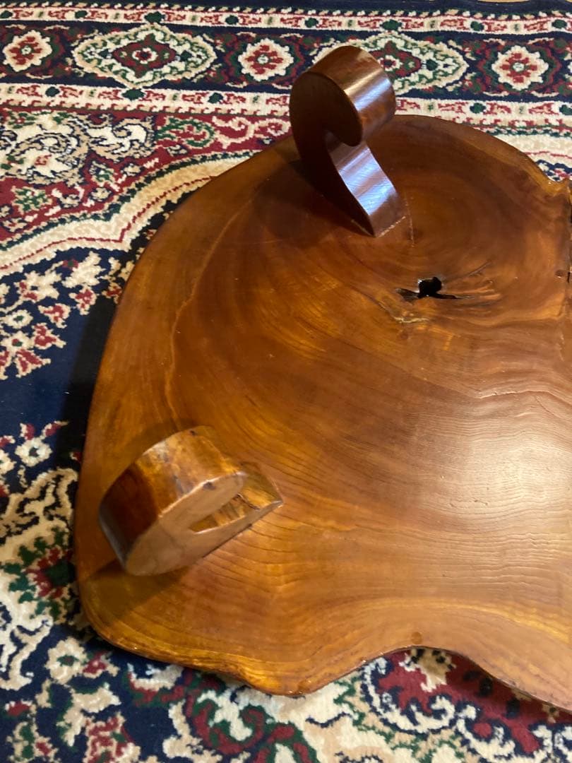 昭和レトロ　欅（ケヤキ）一枚板 ローテーブル 座卓