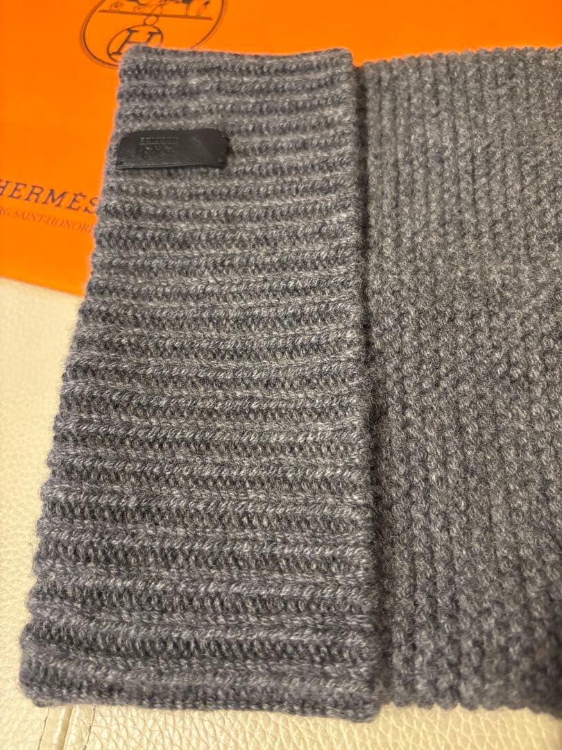 売り切り価格❗️早い者勝ち！エルメス♡カシミア ニット帽♡グレー♡S♡美品