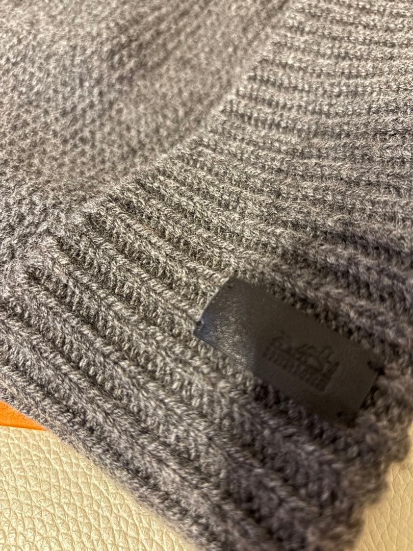売り切り価格❗️早い者勝ち！エルメス♡カシミア ニット帽♡グレー♡S♡美品