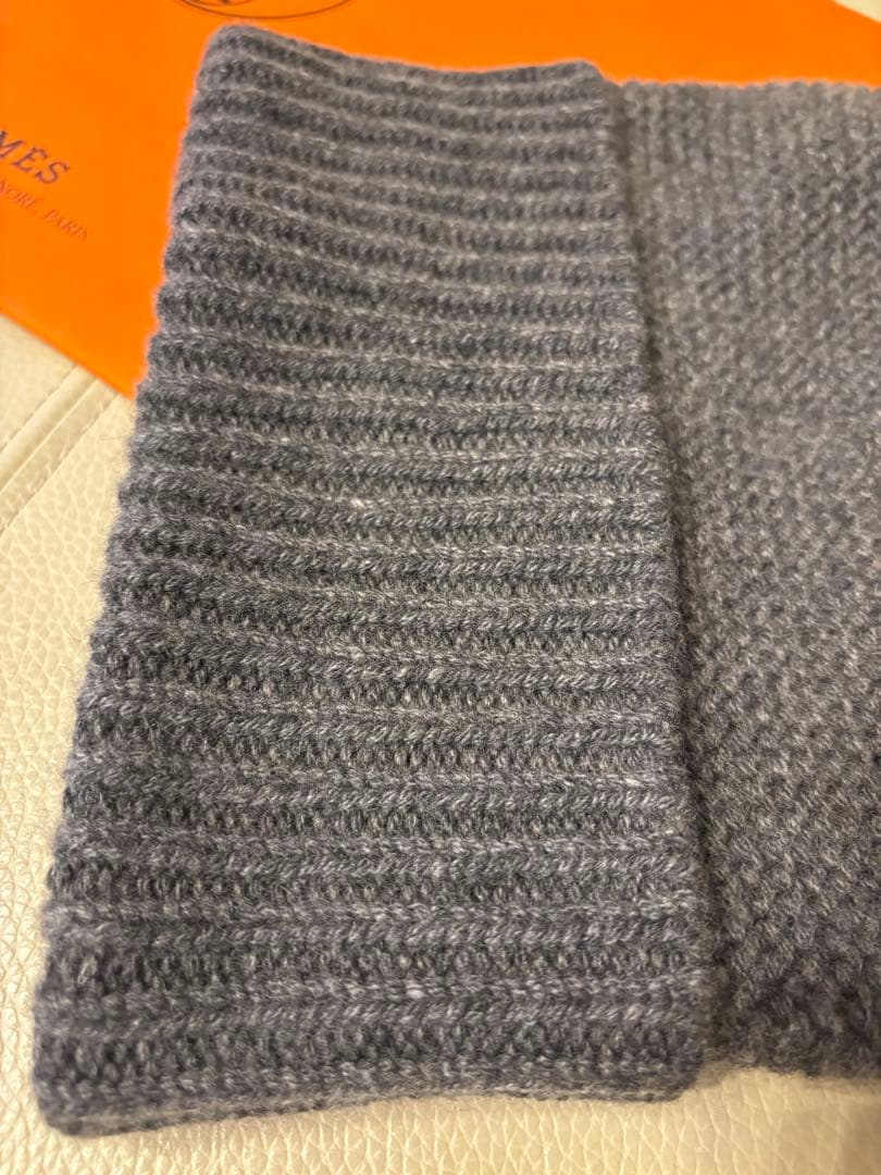 売り切り価格❗️早い者勝ち！エルメス♡カシミア ニット帽♡グレー♡S♡美品