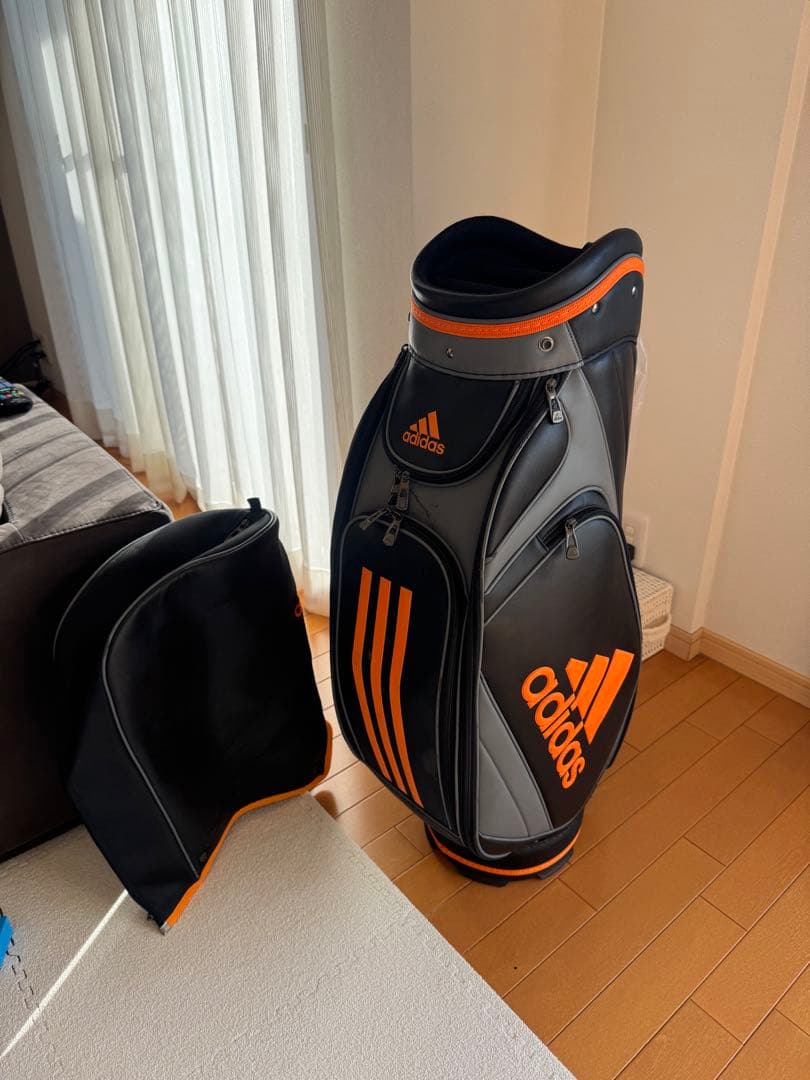 T*a様 adidas アディダス　キャディバッグ　ブラック×オレンジ配色　即日