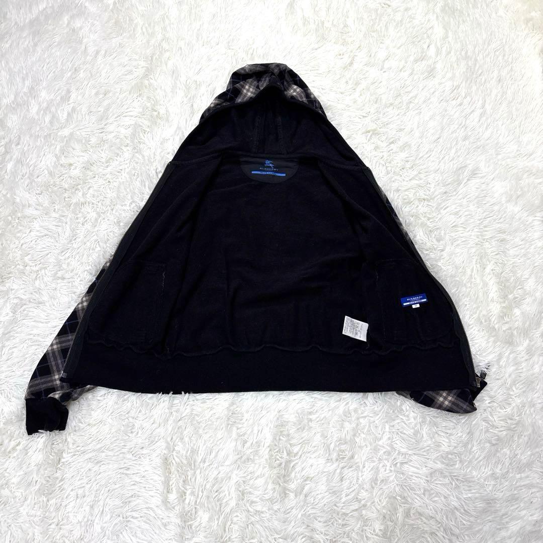 BURBERRY BLUE LABEL ノバチェックパーカー　コットン　M