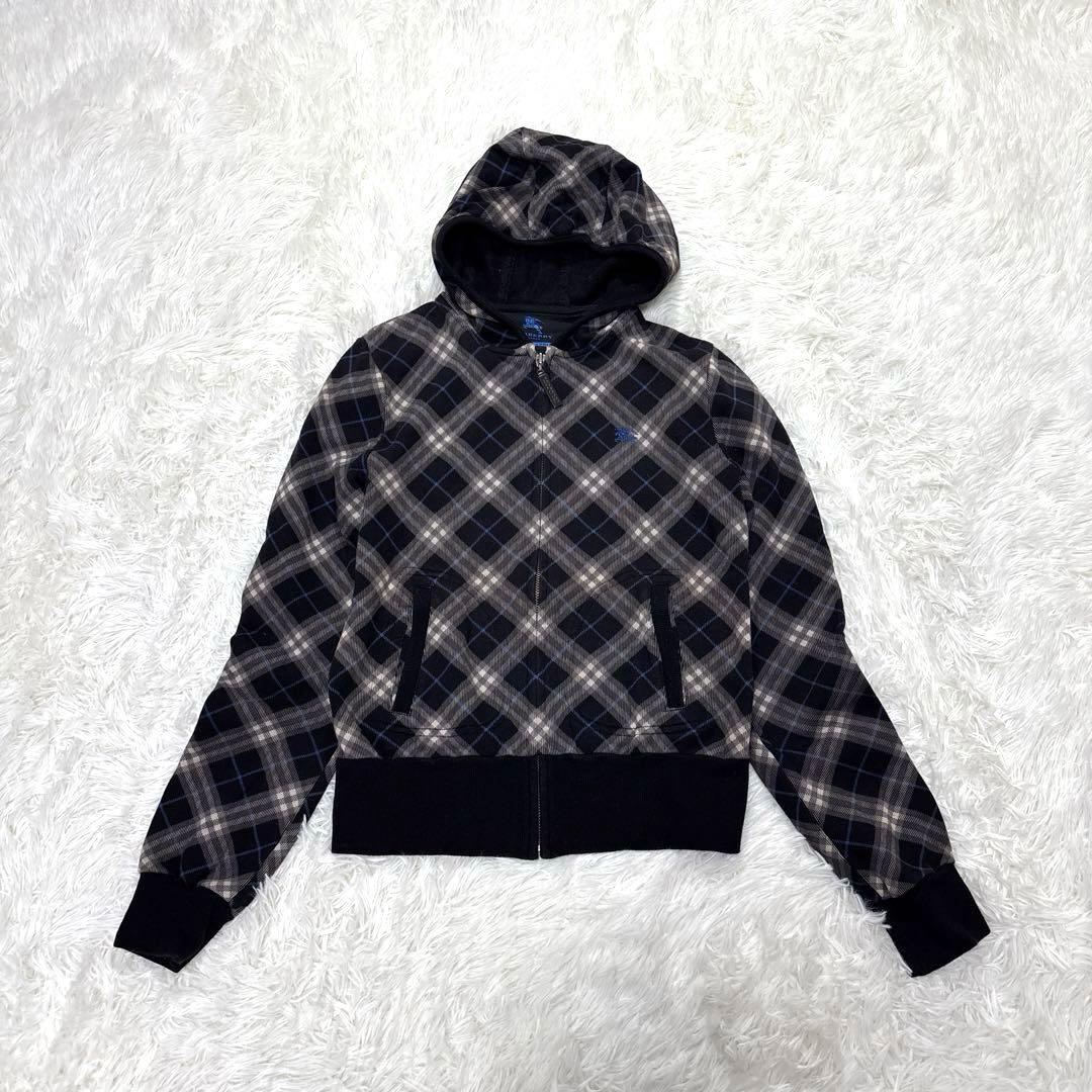 BURBERRY BLUE LABEL ノバチェックパーカー　コットン　M