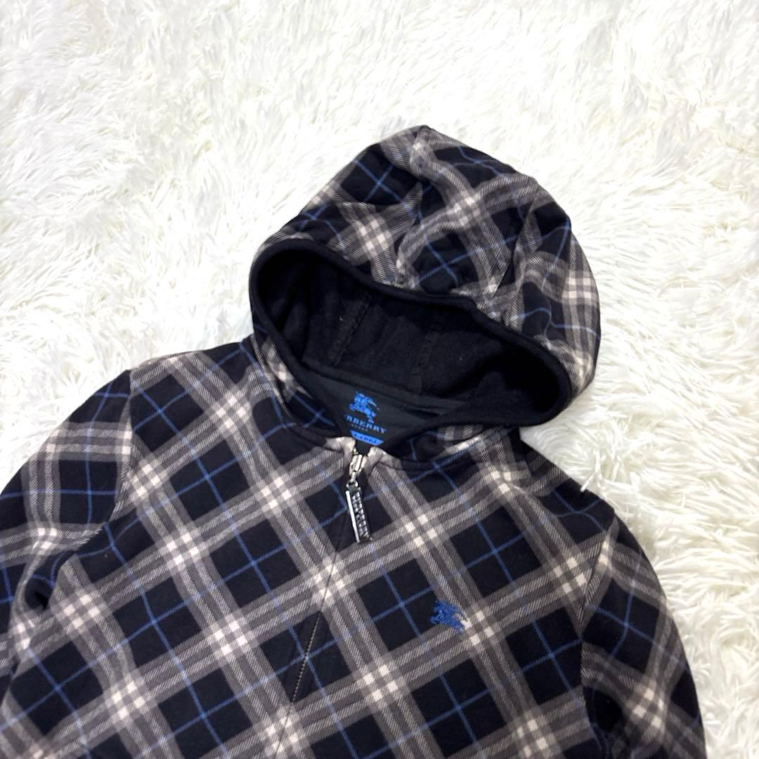 BURBERRY BLUE LABEL ノバチェックパーカー　コットン　M