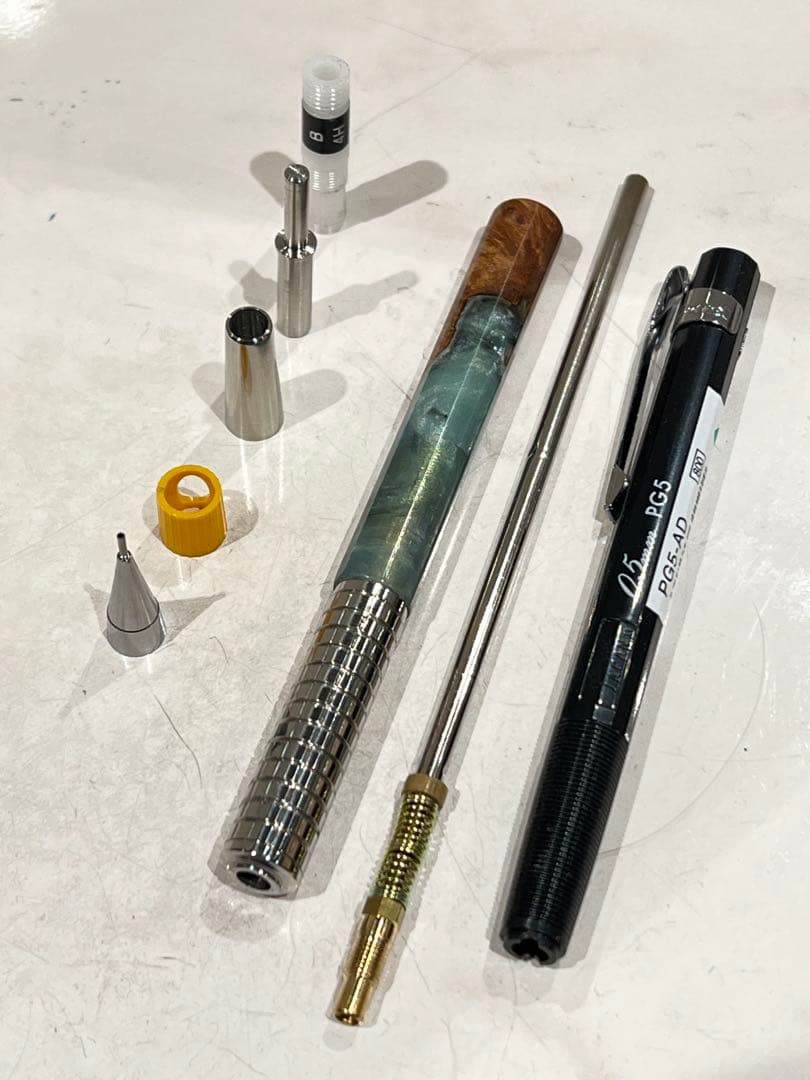 Nikeripg5+HW 12角軸ステンレスグリップ・ノックボタン・カバー