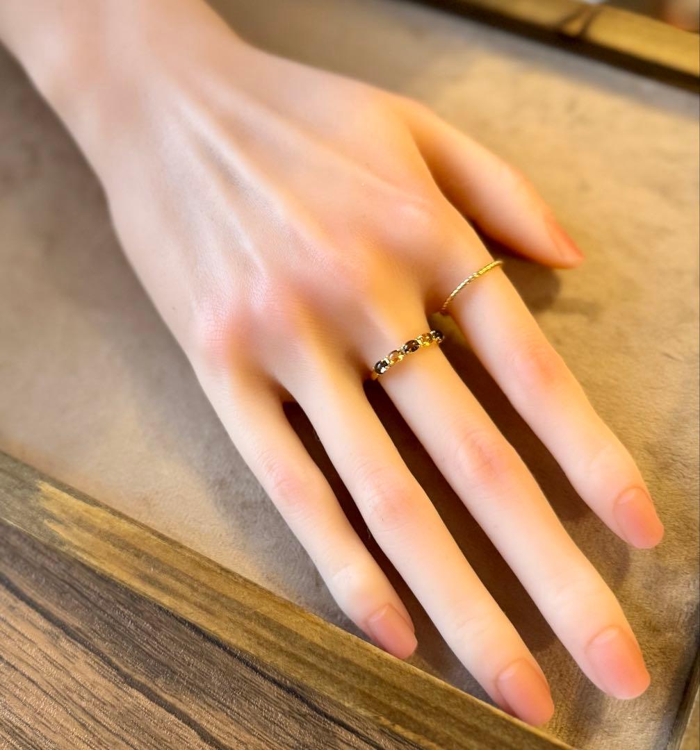 ヴァンドーム青山◆K18YG*15.5号*スモーキークォーツ*シトリン*指輪