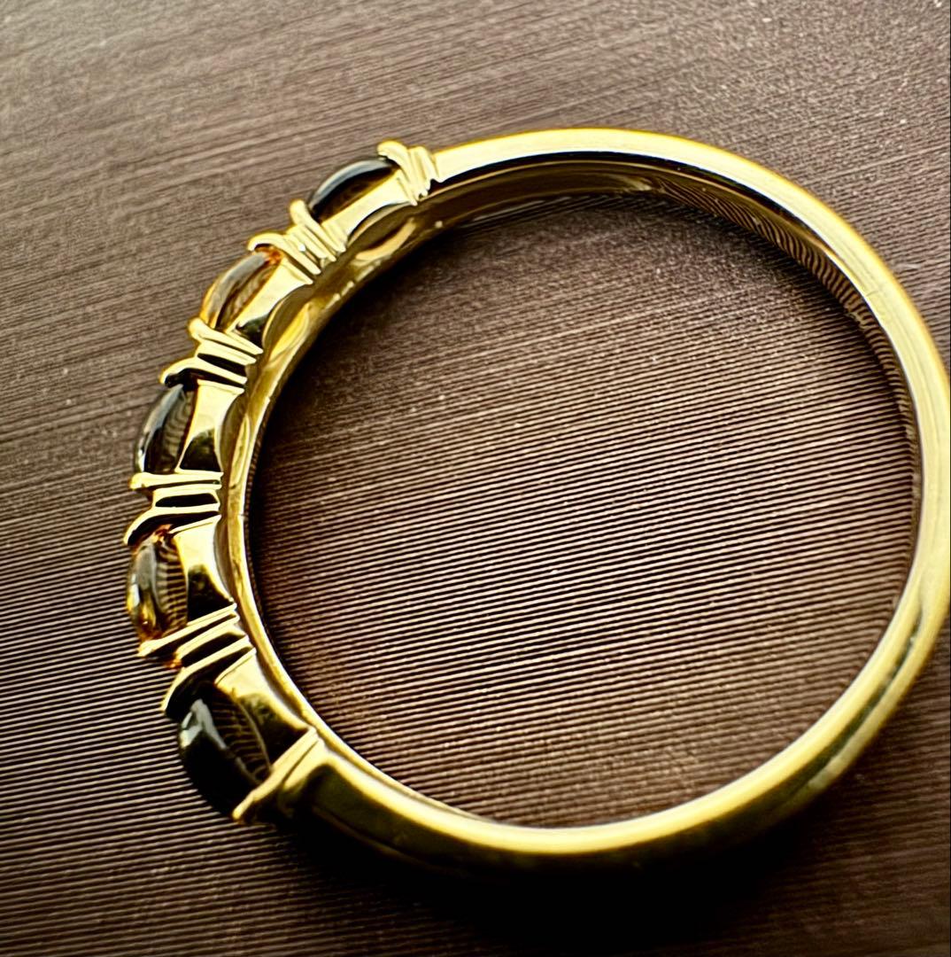 ヴァンドーム青山◆K18YG*15.5号*スモーキークォーツ*シトリン*指輪