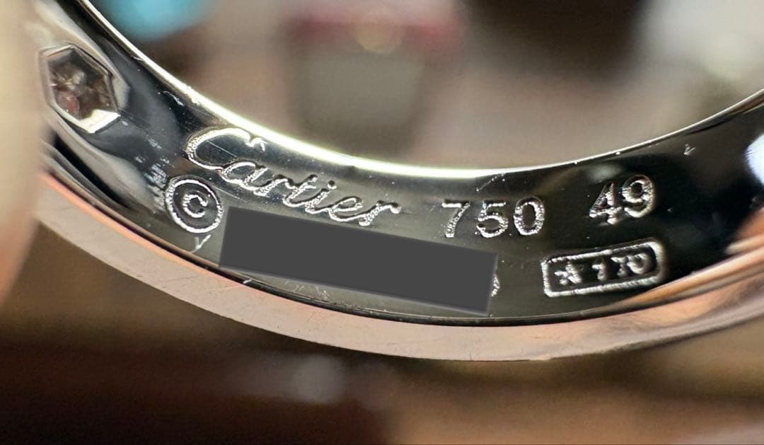 カルティエ　ミニラブリング　ペア　ホワイトゴールド1P ダイヤモンド　49 56