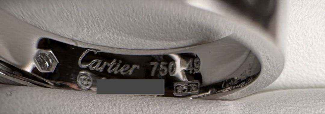 カルティエ　ミニラブリング　ペア　ホワイトゴールド1P ダイヤモンド　49 56