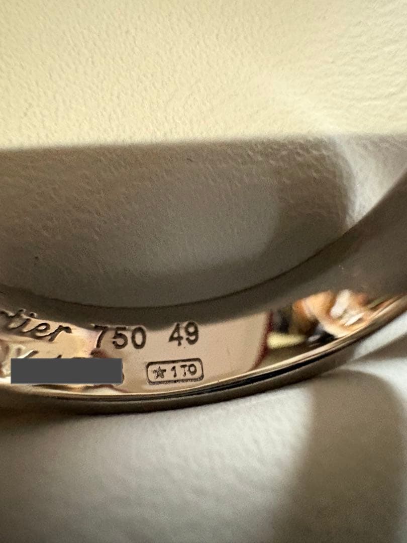 カルティエ　ミニラブリング　ペア　ホワイトゴールド1P ダイヤモンド　49 56