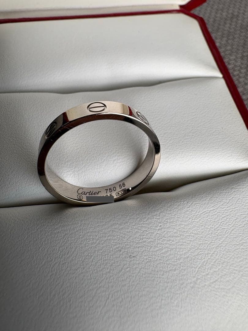 カルティエ　ミニラブリング　ペア　ホワイトゴールド1P ダイヤモンド　49 56