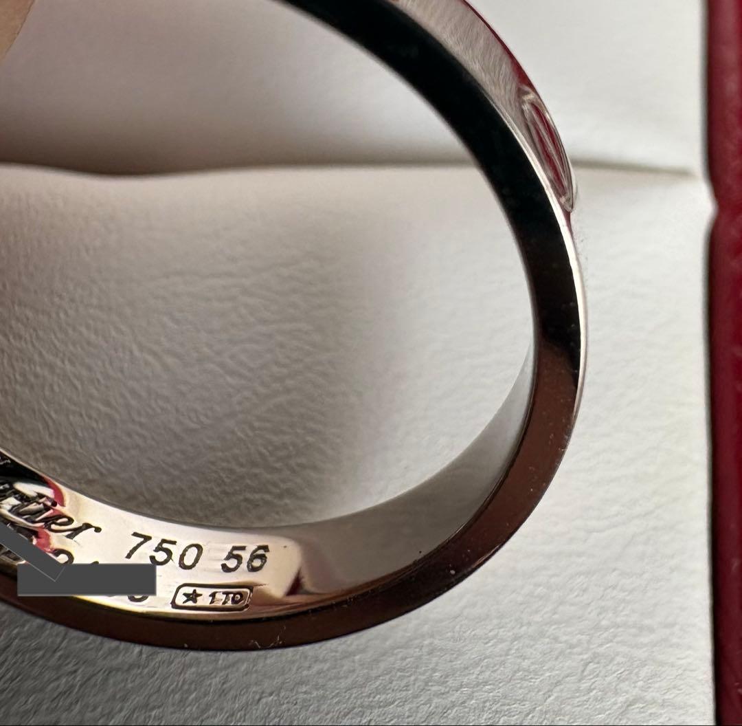 カルティエ　ミニラブリング　ペア　ホワイトゴールド1P ダイヤモンド　49 56