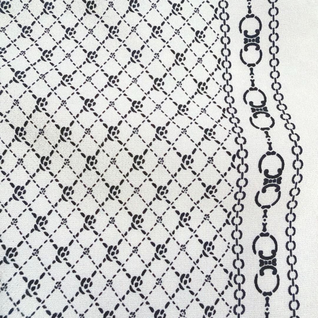 【セリーヌ】美品✨上品 マカダム スカーフ チェーン イタリア製