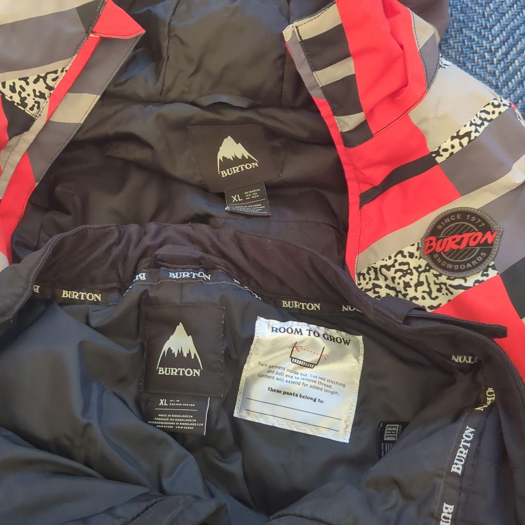 BURTON スノーボードウェア XL 赤黒