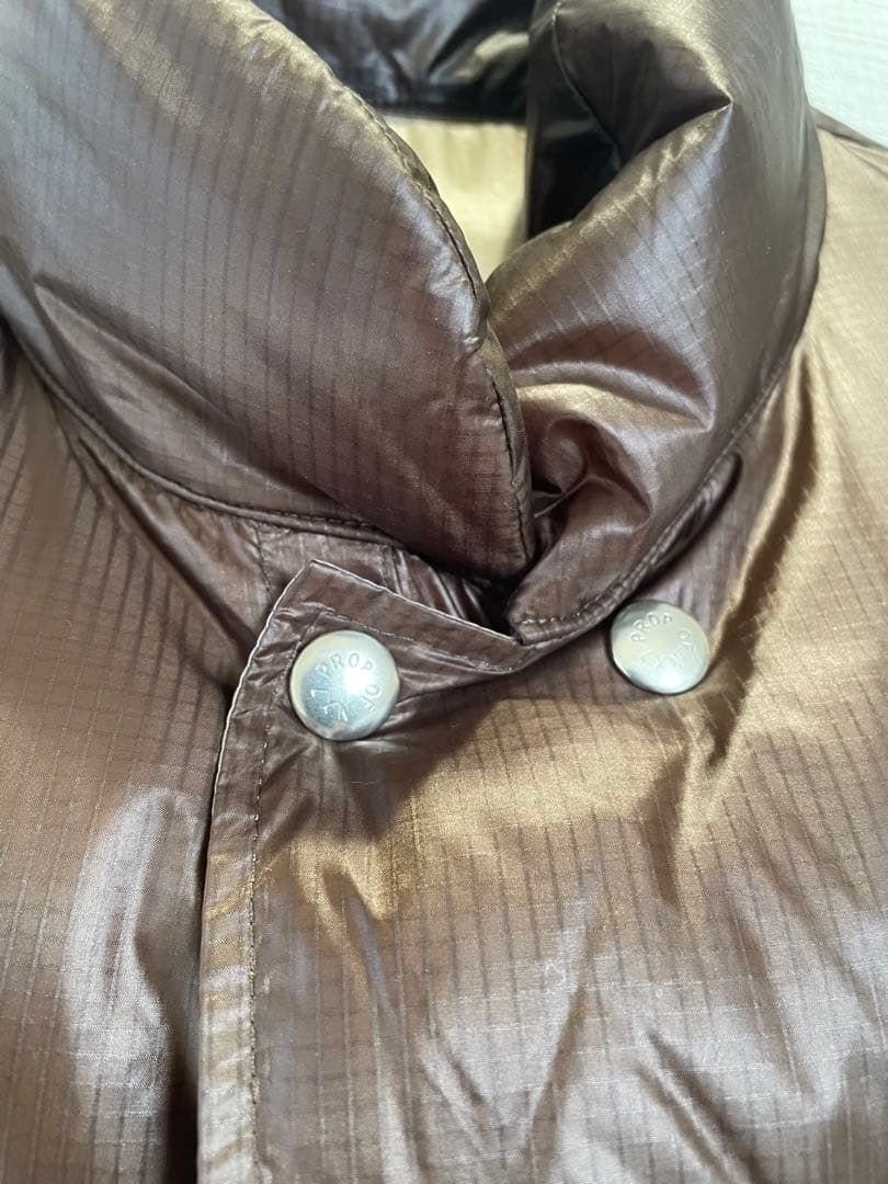 ネクサスセブン　nexusⅶ リバーシブルダウンベスト ベージュ/ブラウン