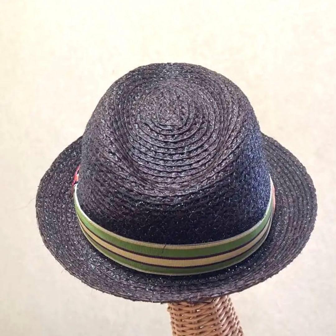 ヴィヴィアンウエストウッドストローハット カラフルバンド付きS Ｍ