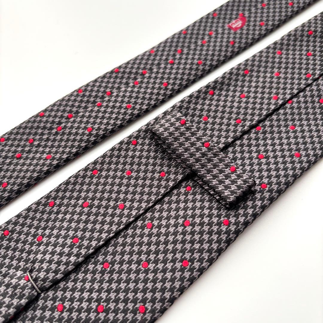 ꧁美品꧂ ブラックレーベルクレストブリッジ ネクタイ ドット Bロゴ ブラック