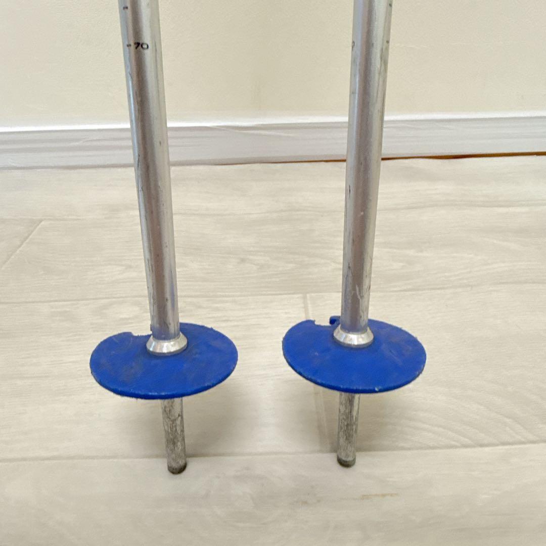 【KAZAMA】キッズ用スキー板130cm ブーツ21cm-22cm ストック付