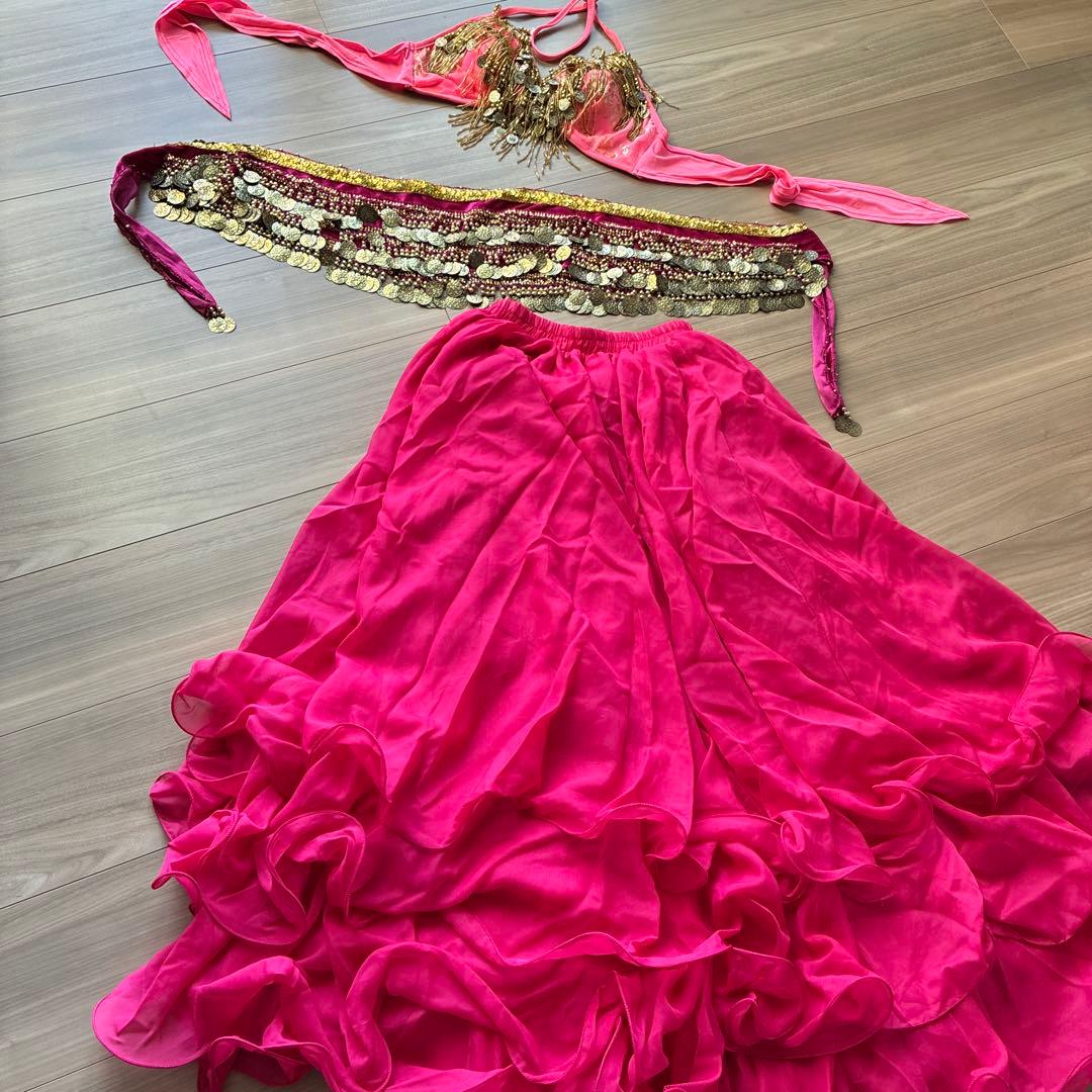 ベリーダンス セットアップ　ピンク