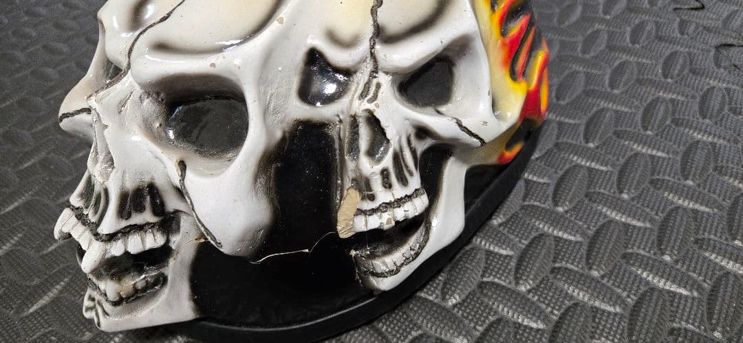 インテリア用　スカルマスク 2個セット カスタム ペイント フレイム