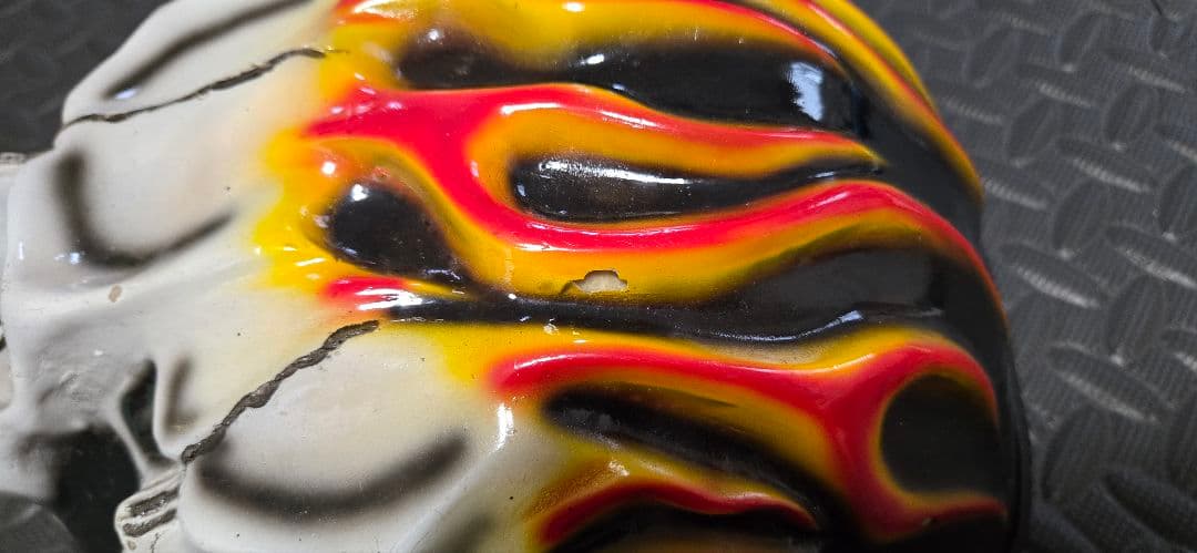 インテリア用　スカルマスク 2個セット カスタム ペイント フレイム